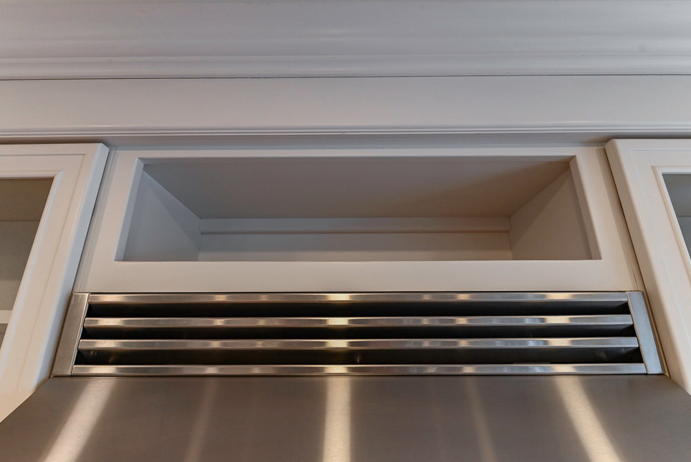 Omega Traditional White Kitchen with Island, Butcher Block Counters and Appliances