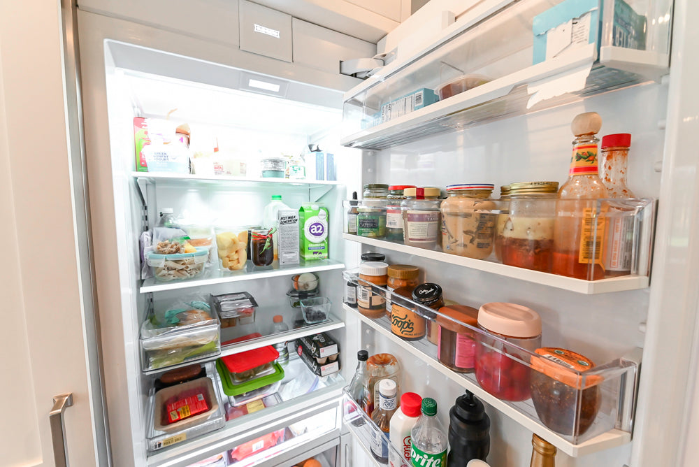 "The Belmont" Transitional White Kitchen with Island, Marble Countertop and Sub-Zero & Wolf Appliances