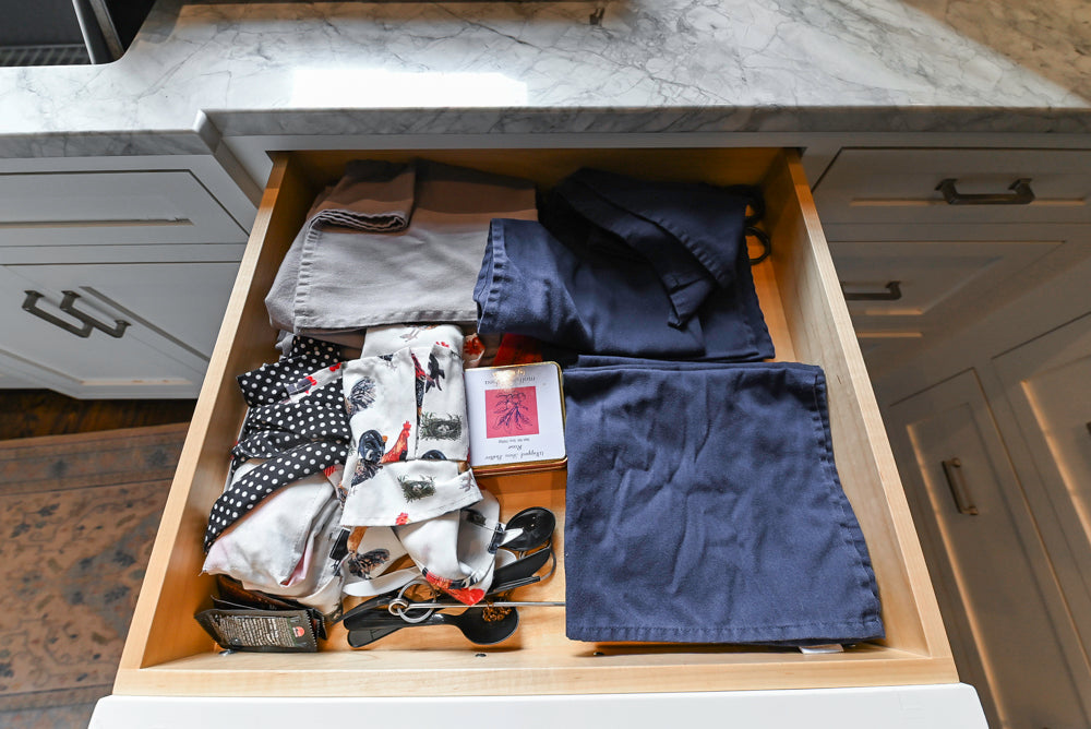 "The Belmont" Transitional White Kitchen with Island, Marble Countertop and Sub-Zero & Wolf Appliances
