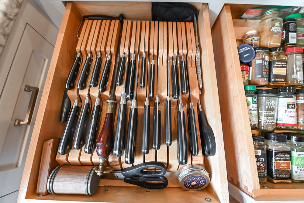 "The Belmont" Transitional White Kitchen with Island, Marble Countertop and Sub-Zero & Wolf Appliances