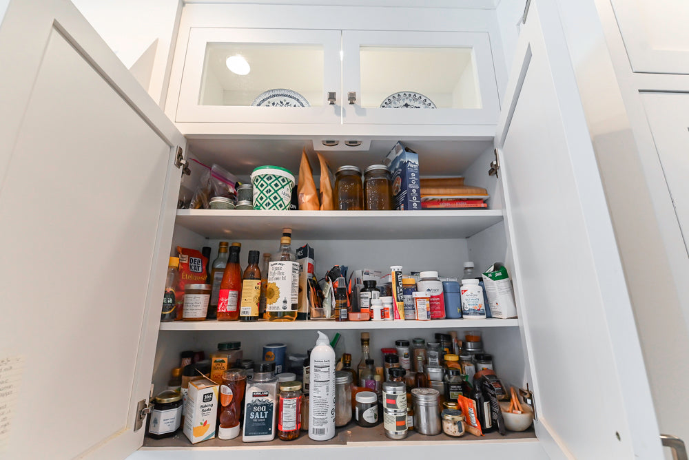 "The Belmont" Transitional White Kitchen with Island, Marble Countertop and Sub-Zero & Wolf Appliances