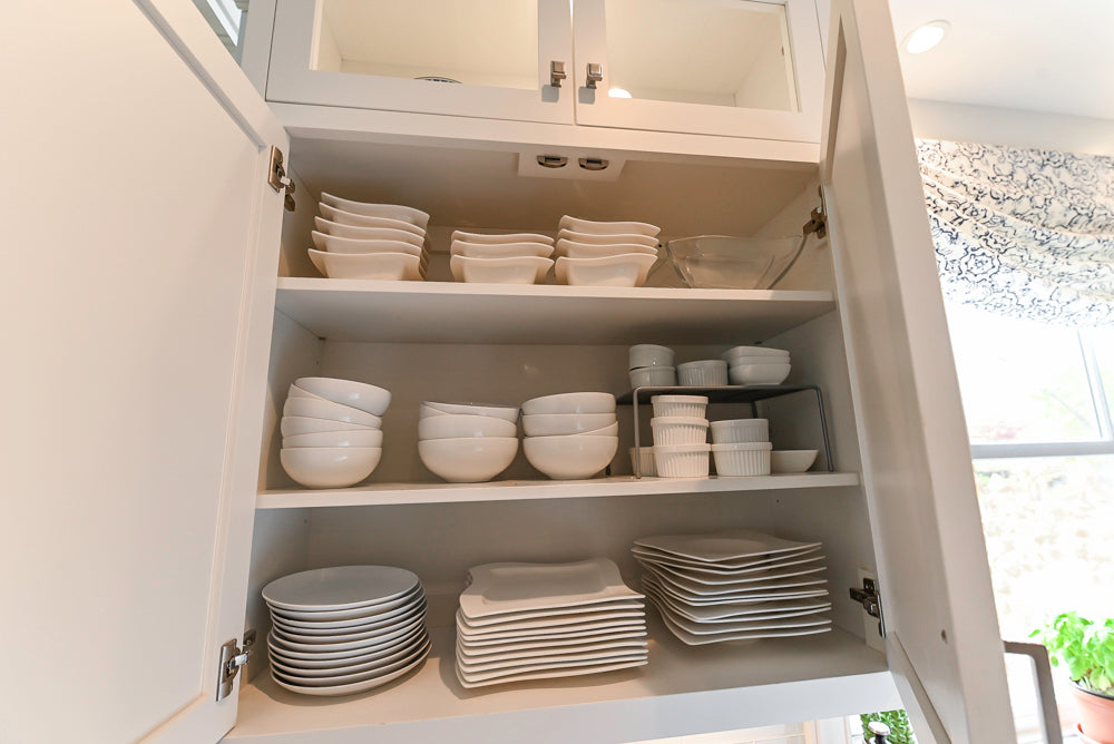 "The Belmont" Transitional White Kitchen with Island, Marble Countertop and Sub-Zero & Wolf Appliances