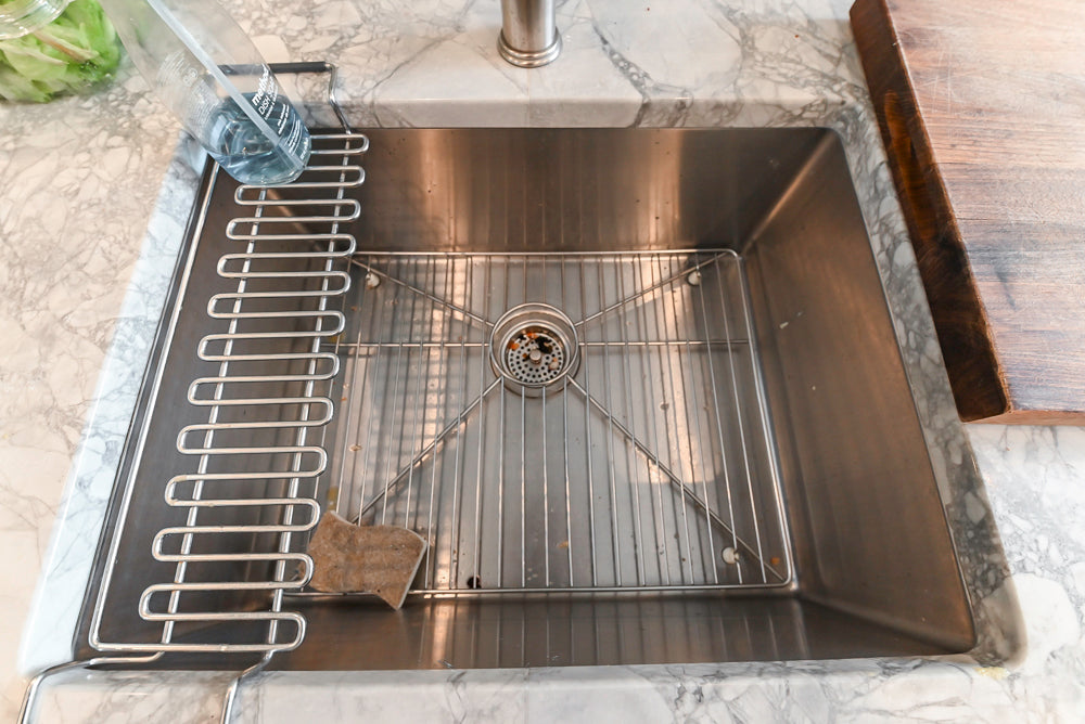 "The Belmont" Transitional White Kitchen with Island, Marble Countertop and Sub-Zero & Wolf Appliances
