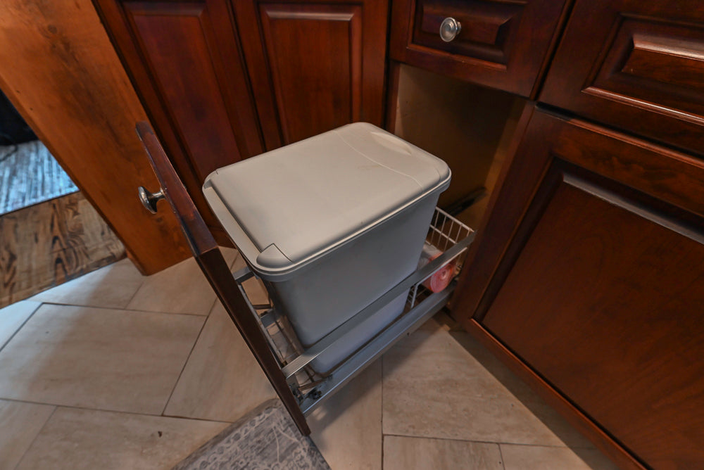Custom Traditional Dark Wooden Kitchen with Marble Countertops and Wolf Appliances