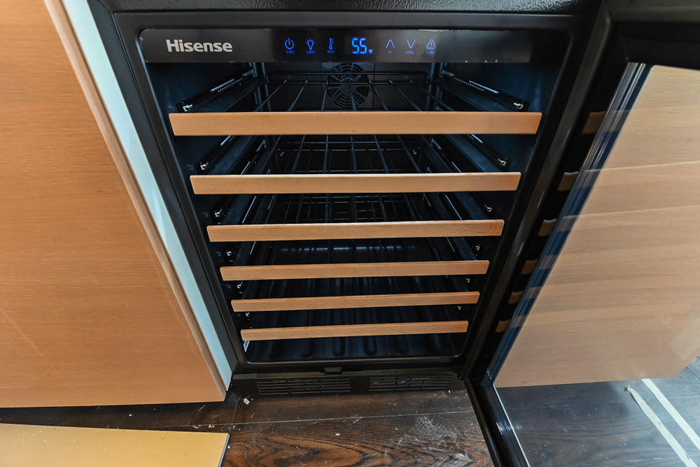 Poggenpohl Modern Light Wood Veneer Kitchen with White Marble Countertops and Appliances