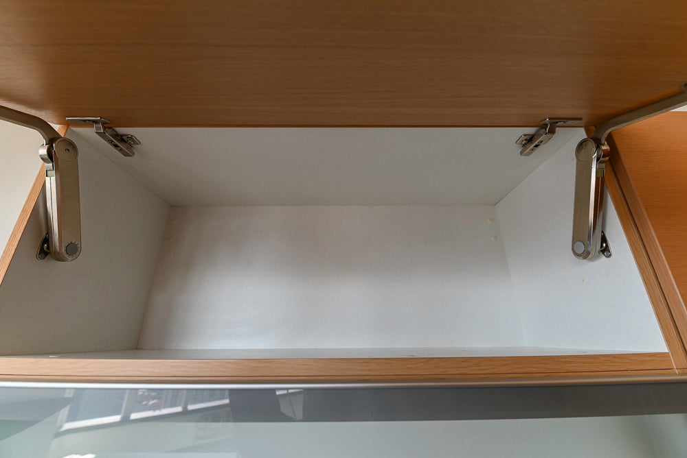 Poggenpohl Modern Light Wood Veneer Kitchen with White Marble Countertops and Appliances