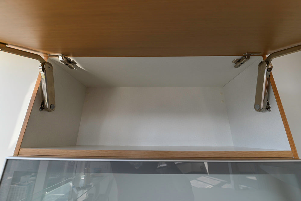 Poggenpohl Modern Light Wood Veneer Kitchen with White Marble Countertops and Appliances