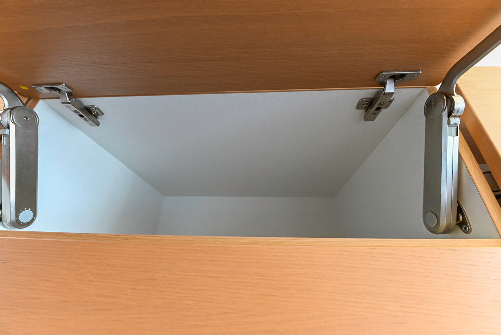 Poggenpohl Modern Light Wood Veneer Kitchen with White Marble Countertops and Appliances