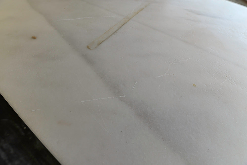 Poggenpohl Modern Light Wood Veneer Kitchen with White Marble Countertops and Appliances