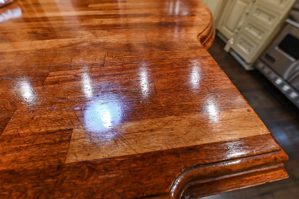 Custom Traditional "Clive-esque" Kitchen with Marble Countertops, Wood Top Island and Appliances