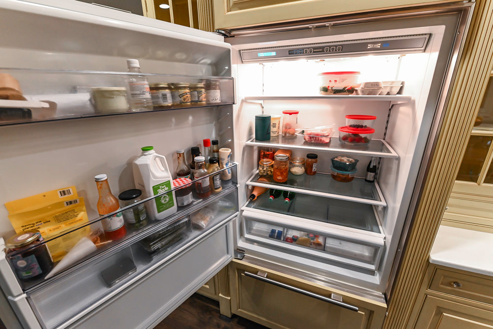 Custom Traditional "Clive-esque" Kitchen with Marble Countertops, Wood Top Island and Appliances