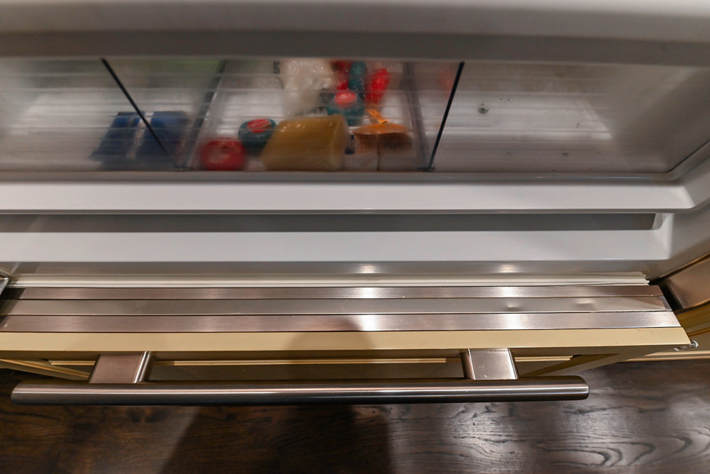 Custom Traditional "Clive-esque" Kitchen with Marble Countertops, Wood Top Island and Appliances