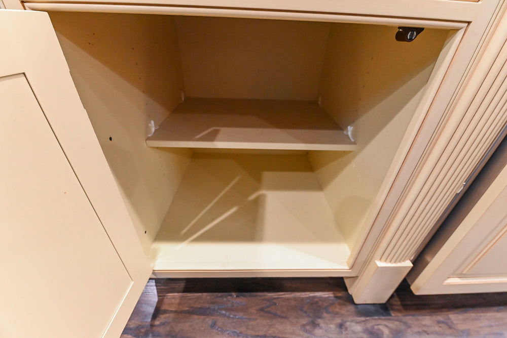 Custom Traditional "Clive-esque" Kitchen with Marble Countertops, Wood Top Island and Appliances