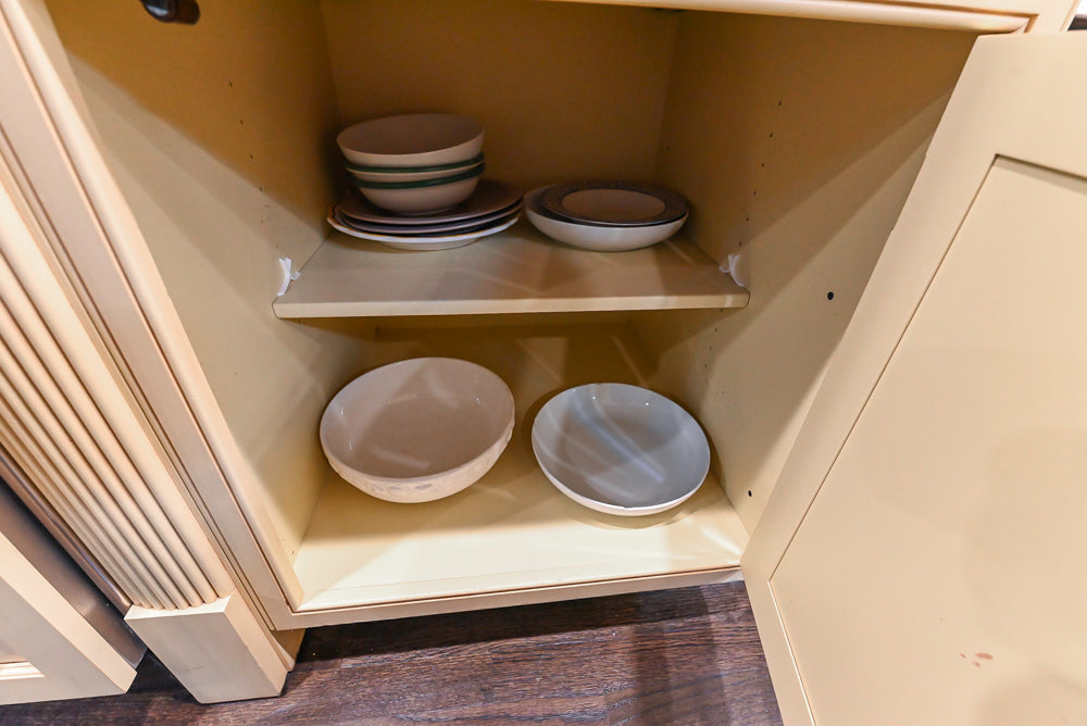 Custom Traditional "Clive-esque" Kitchen with Marble Countertops, Wood Top Island and Appliances