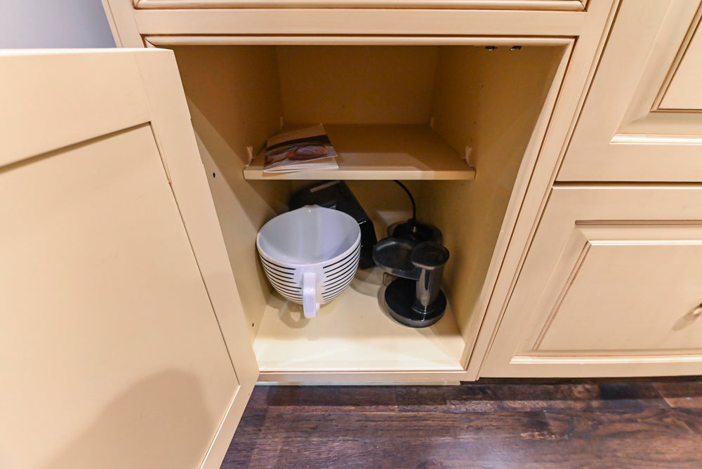 Custom Traditional "Clive-esque" Kitchen with Marble Countertops, Wood Top Island and Appliances
