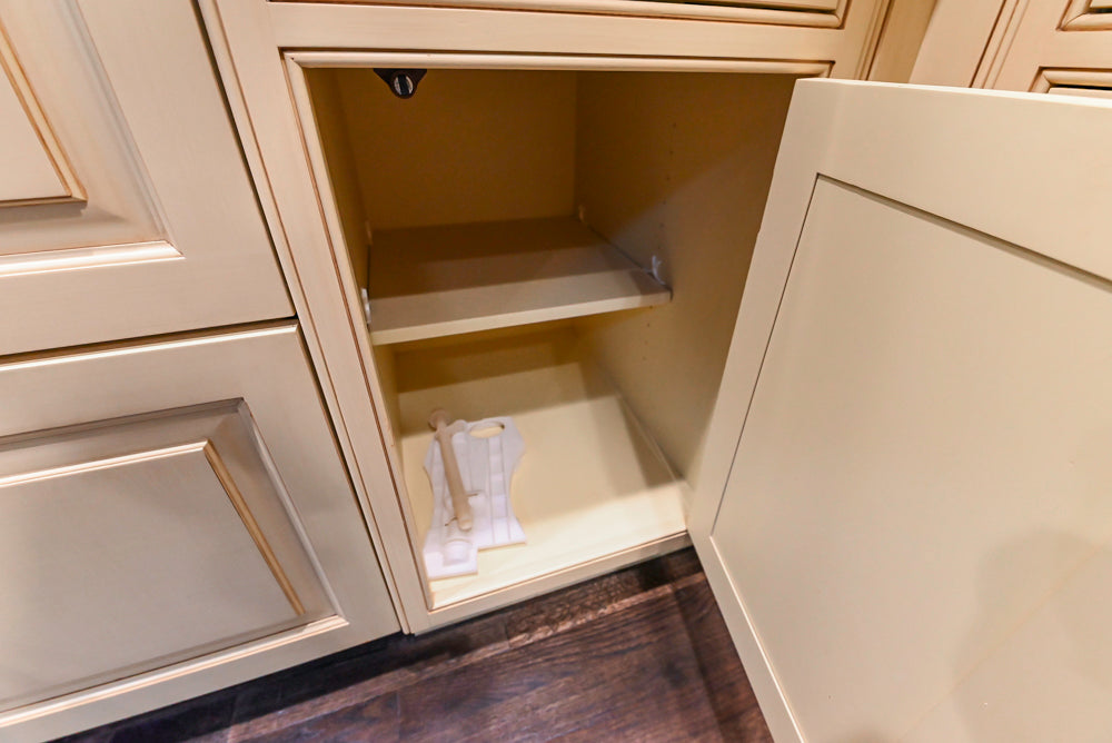 Custom Traditional "Clive-esque" Kitchen with Marble Countertops, Wood Top Island and Appliances