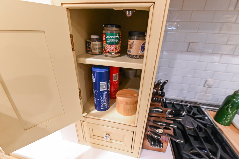 Custom Traditional "Clive-esque" Kitchen with Marble Countertops, Wood Top Island and Appliances