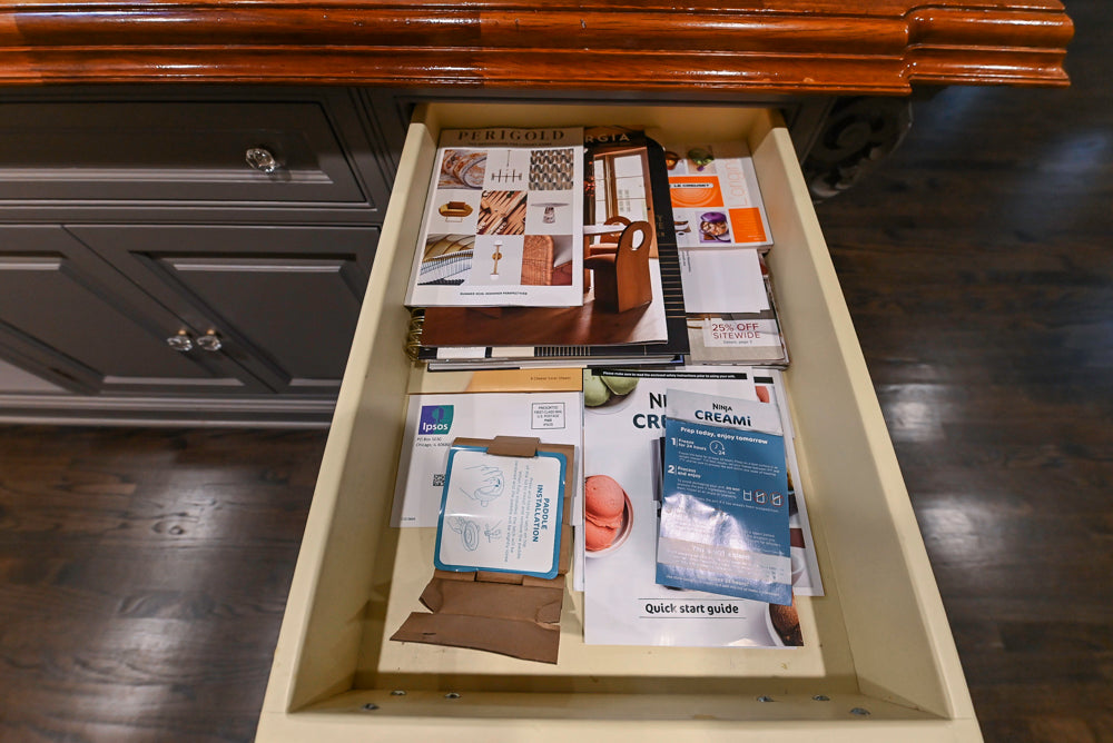 Custom Traditional "Clive-esque" Kitchen with Marble Countertops, Wood Top Island and Appliances
