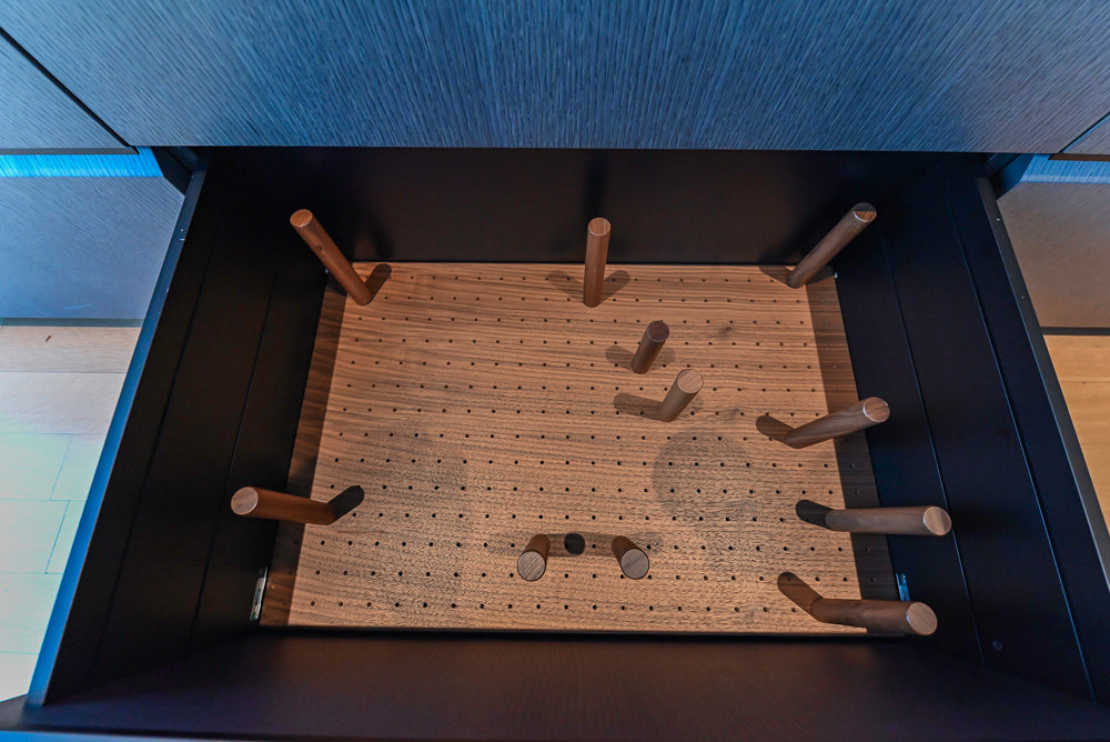 Custom Modern Wood Veneer Kitchen with White Marble Countertops and Wolf & Miele Appliances