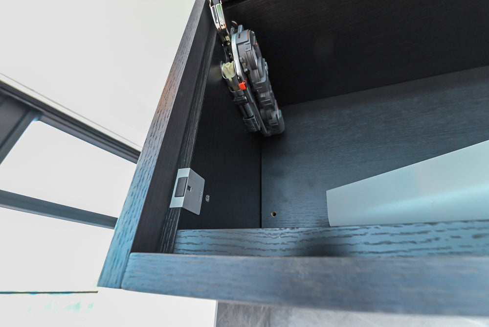 Custom Modern Wood Veneer Kitchen with White Marble Countertops and Wolf & Miele Appliances