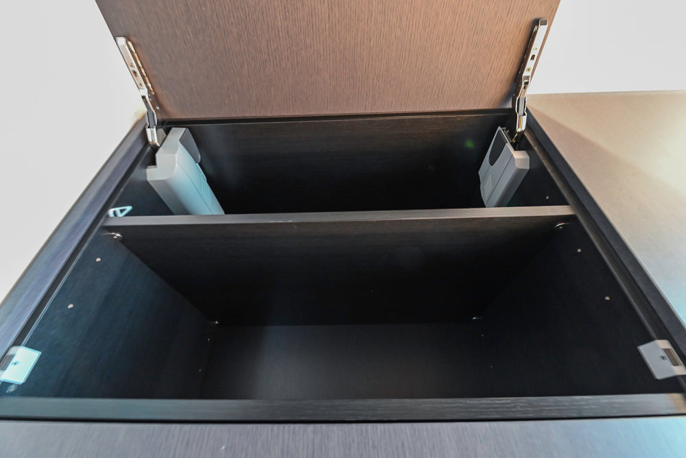 Custom Modern Wood Veneer Kitchen with White Marble Countertops and Wolf & Miele Appliances