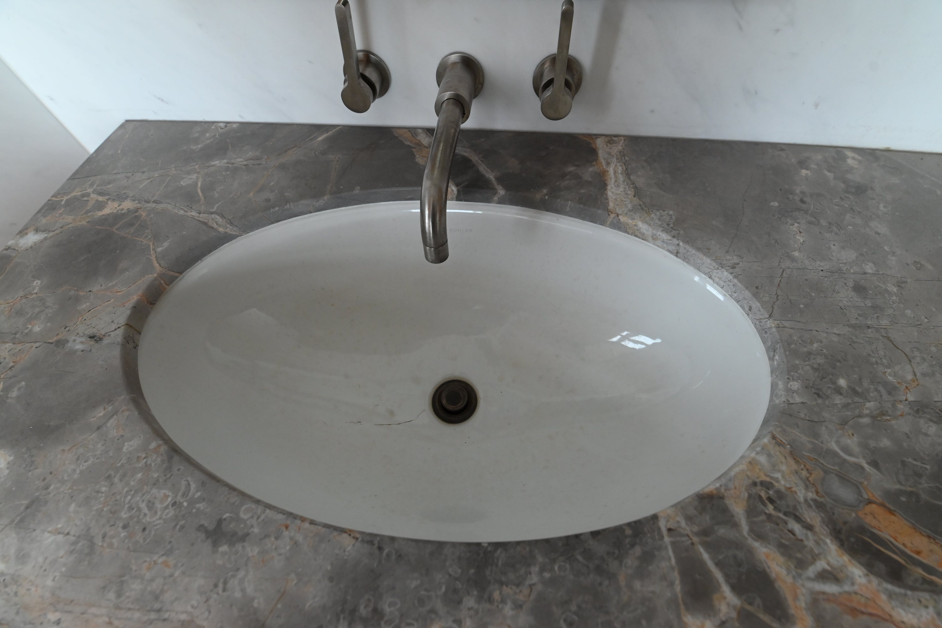 Modern 72" Wood Veneer Double Bowl Vanity with Top and Sinks - No Faucets