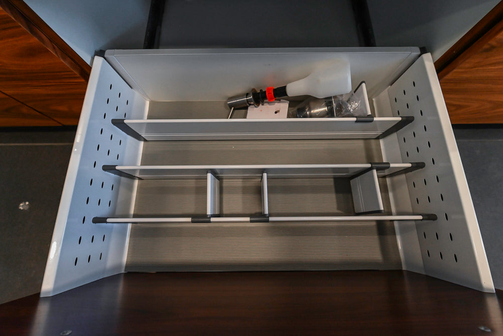 Custom Modern Tigerwood Kitchen with Marble Countertops and Gaggenau Appliances