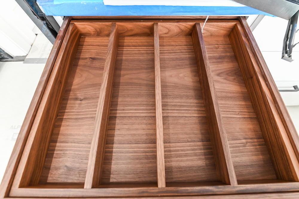 Smallbone Transitional White Kitchen with Island and Quartzite Countertops