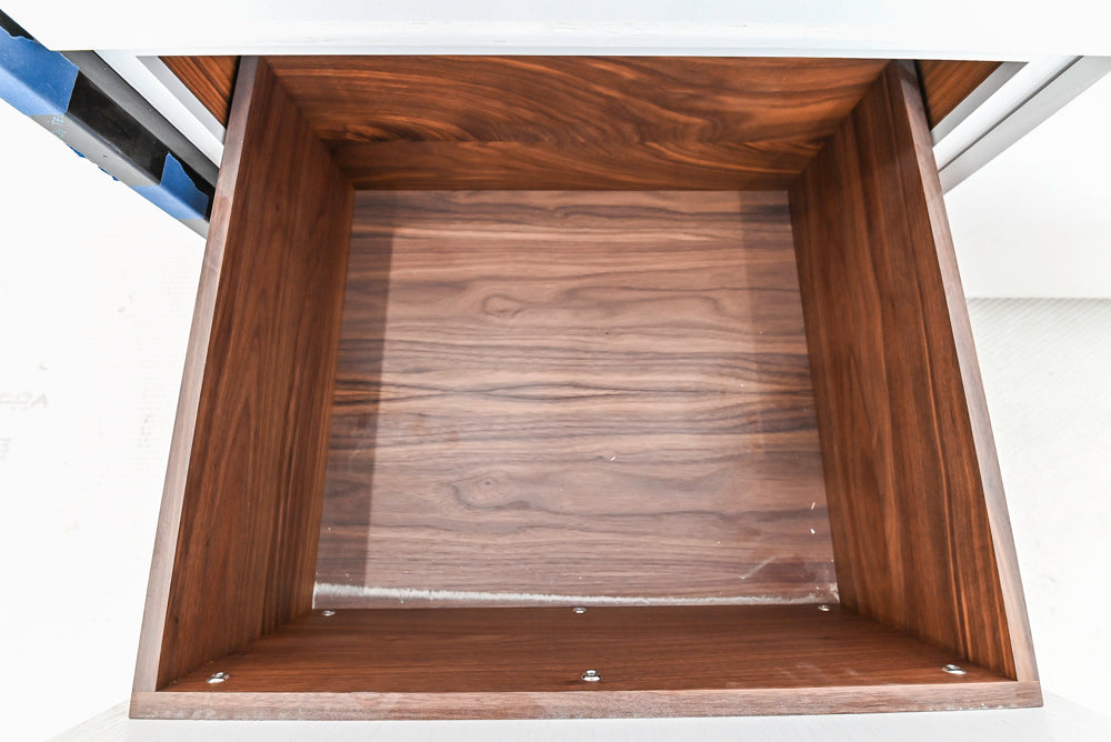 Smallbone Transitional White Kitchen with Island and Quartzite Countertops