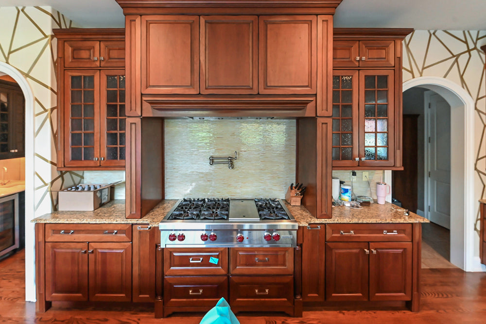 Century Traditional Cherry Kitchen with Granite Countertops and Sub-Zero and Wolf Appliances