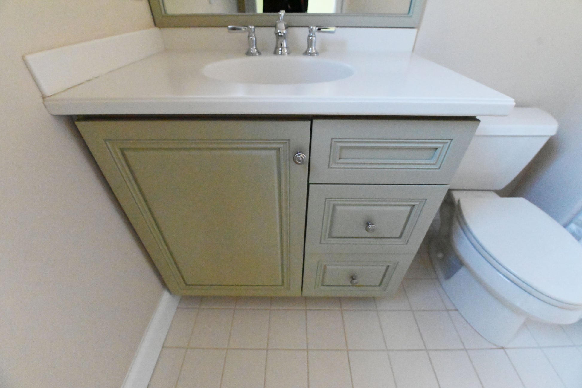 Century Cabinetry Traditional 38.5" Grey Single Vanity with Integrated Sink Top and Faucet
