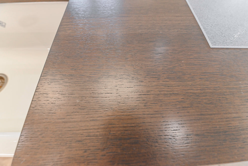 Signature Custom Cabinetry Transitional White Kitchen with Wood Veneer Top Island and Stone Countertops