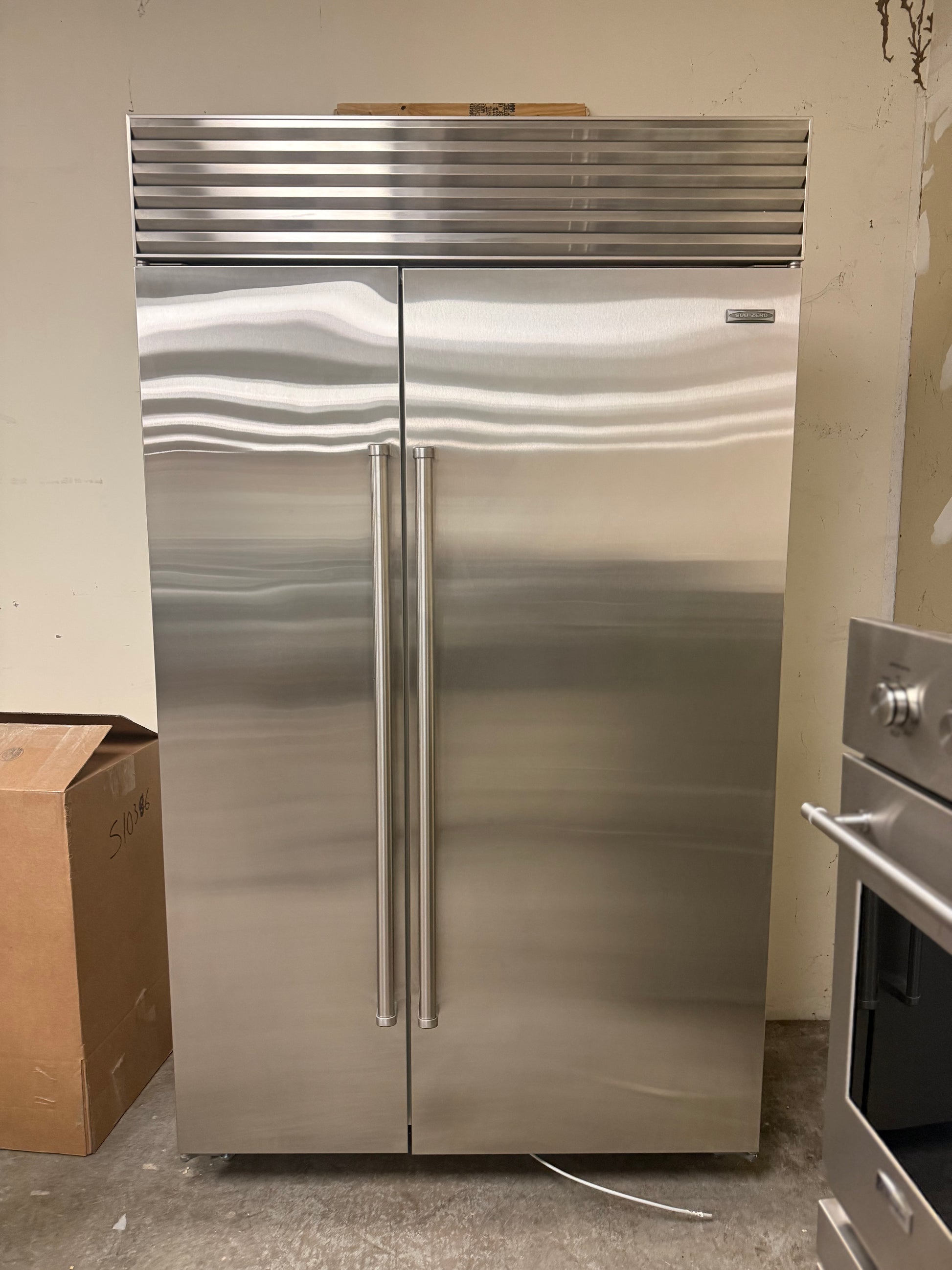 Sub-Zero BI-48S/S/PH 48" Stainless Steel Side by Side Refrigerator, Pre-Owned