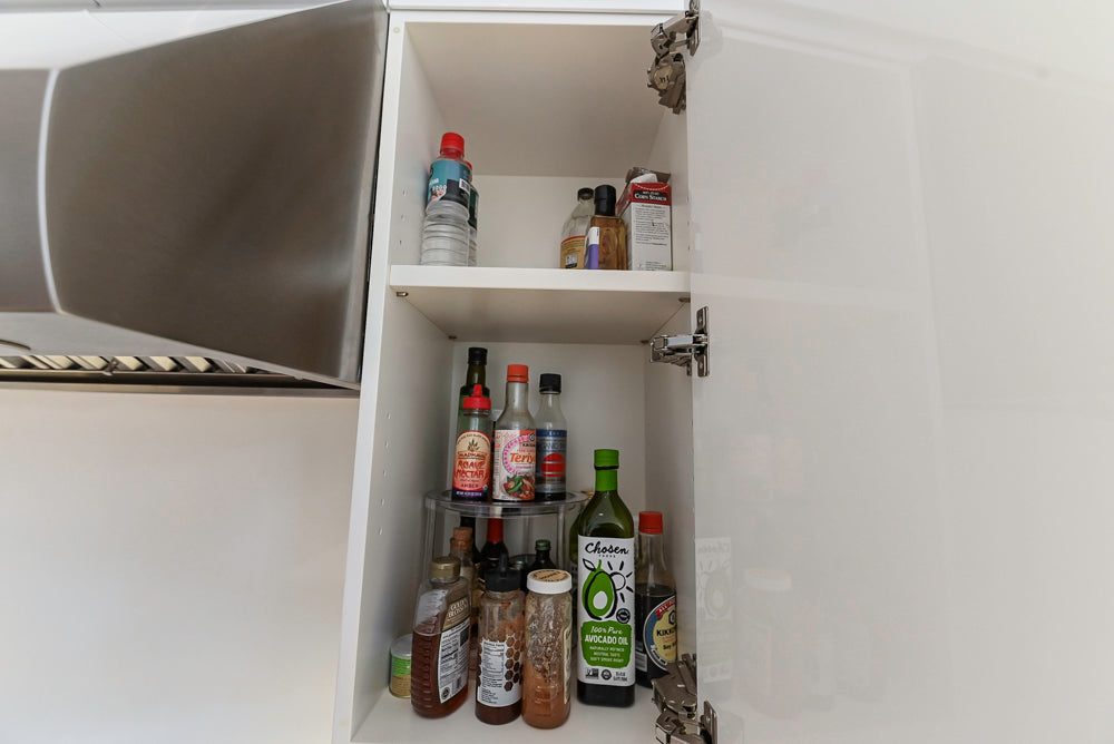 "The Arden" Modern White Gloss Kitchen with Island, Stone Countertops and 60" Wolf Range