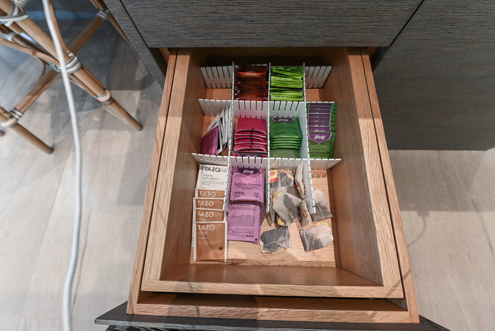 "The Arden" Modern White Gloss Kitchen with Island, Stone Countertops and 60" Wolf Range