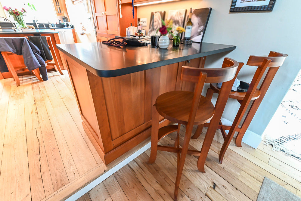 ÒThe DavenportÓ Traditional Wooden Kitchen with Island and 48" Sub-Zero Refrigerator