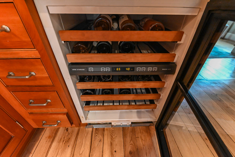 ÒThe DavenportÓ Traditional Wooden Kitchen with Island and 48" Sub-Zero Refrigerator