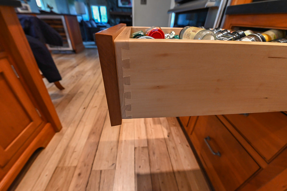 ÒThe DavenportÓ Traditional Wooden Kitchen with Island and 48" Sub-Zero Refrigerator