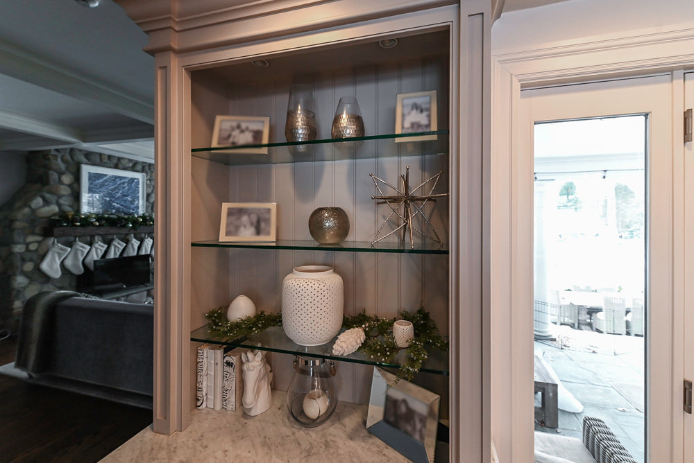 "The Clarendon" Transitional White & Grey Kitchen with Island & Miele Appliances
