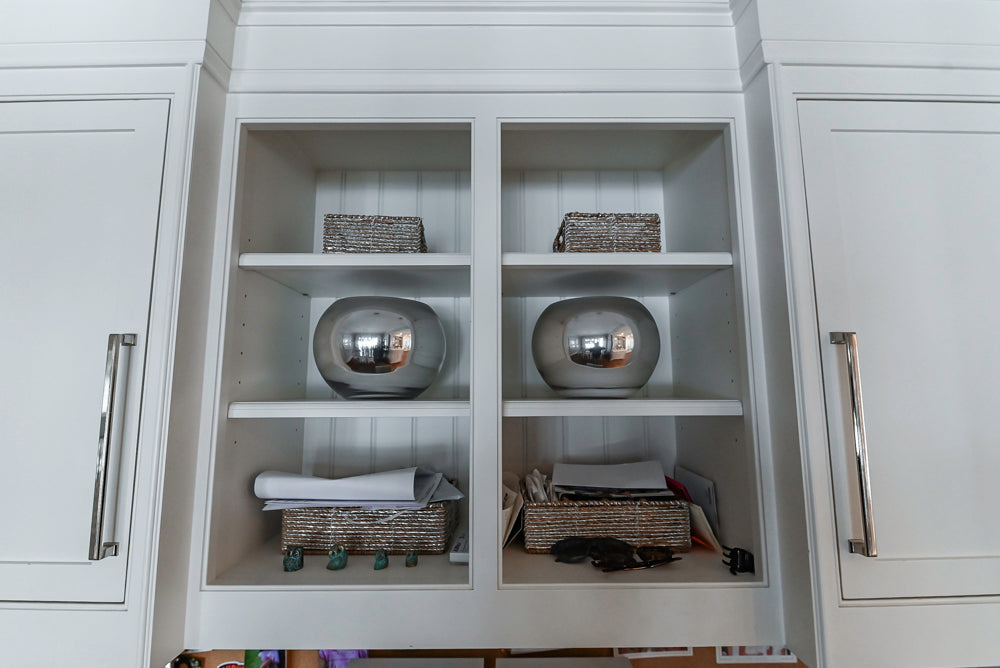 "The Clarendon" Transitional White & Grey Kitchen with Island & Miele Appliances