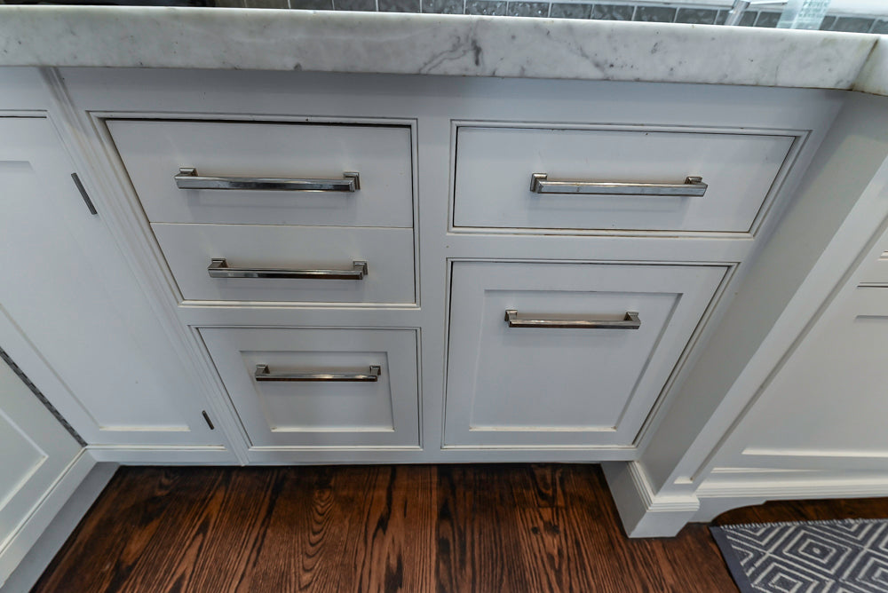 "The Clarendon" Transitional White & Grey Kitchen with Island & Miele Appliances