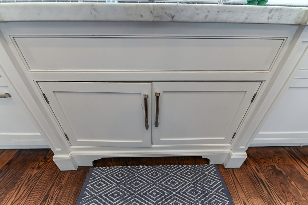 "The Clarendon" Transitional White & Grey Kitchen with Island & Miele Appliances