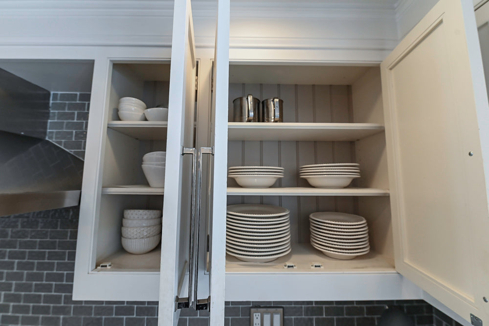 "The Clarendon" Transitional White & Grey Kitchen with Island & Miele Appliances