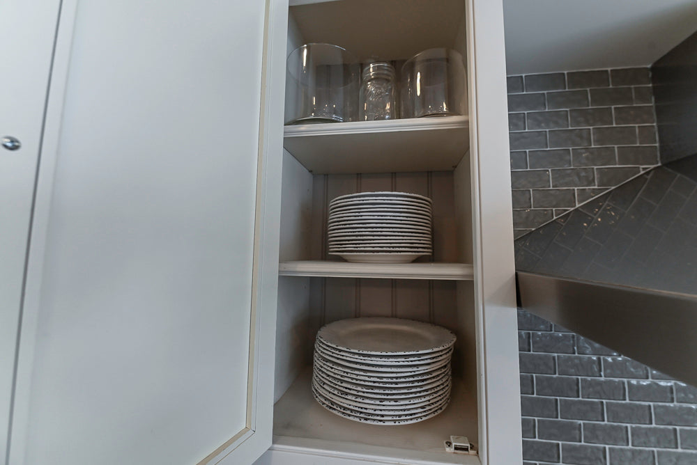 "The Clarendon" Transitional White & Grey Kitchen with Island & Miele Appliances