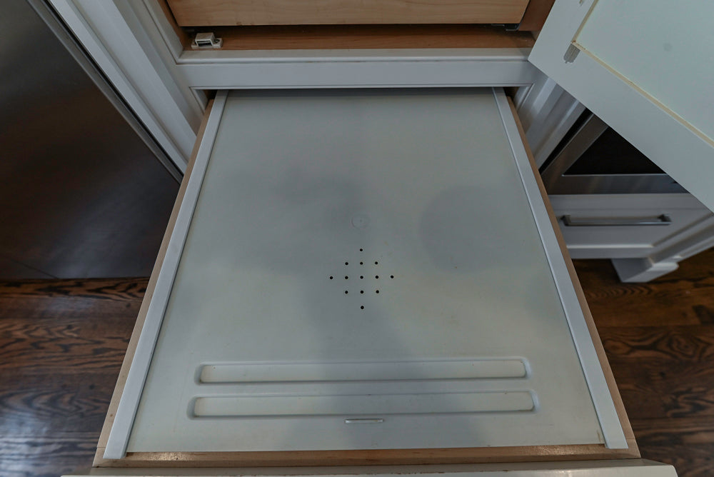 "The Clarendon" Transitional White & Grey Kitchen with Island & Miele Appliances