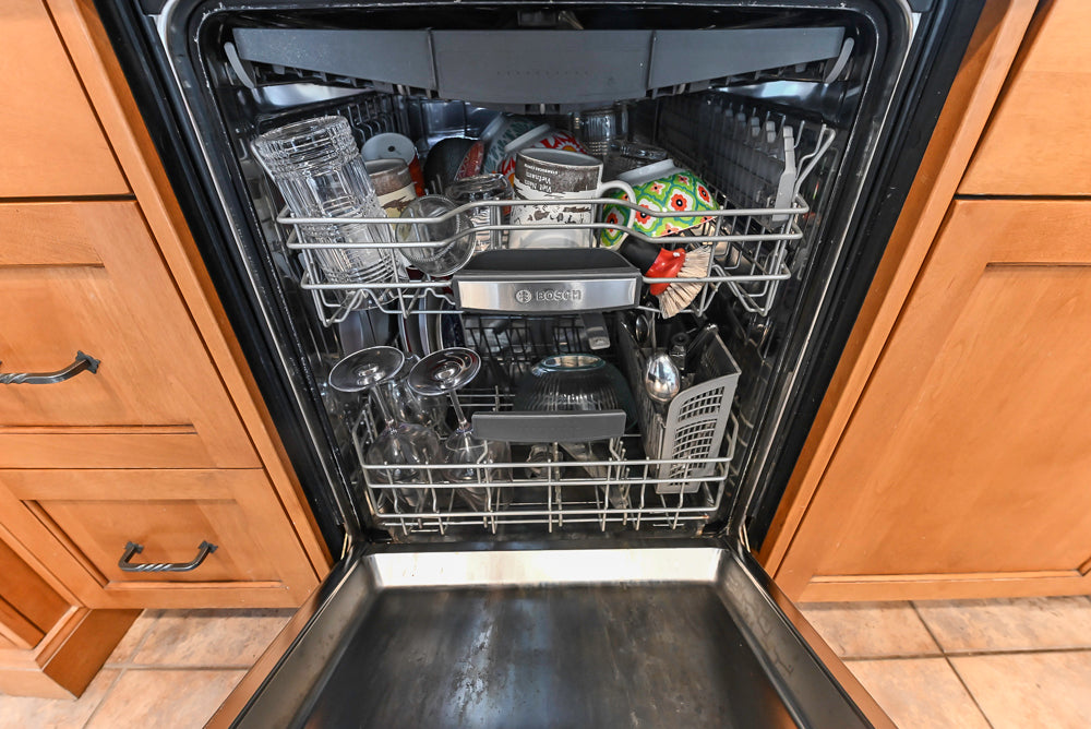 "The Whitford" Transitional Wooden Kitchen with Granite Countertops & Island