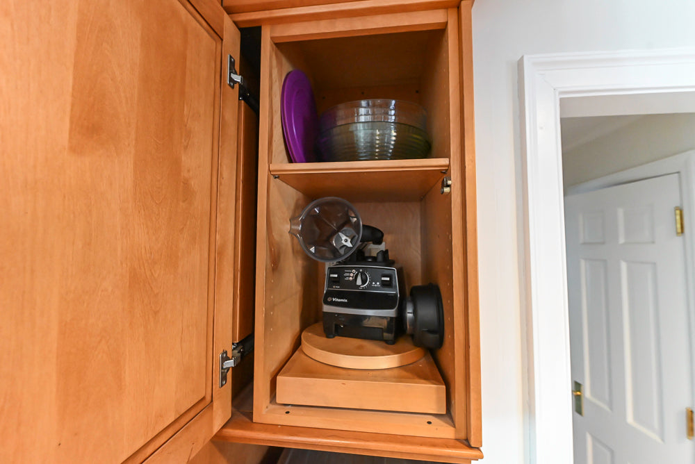 "The Whitford" Transitional Wooden Kitchen with Granite Countertops & Island