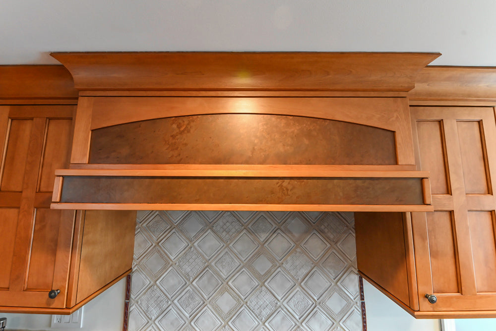 "The Whitford" Transitional Wooden Kitchen with Granite Countertops & Island