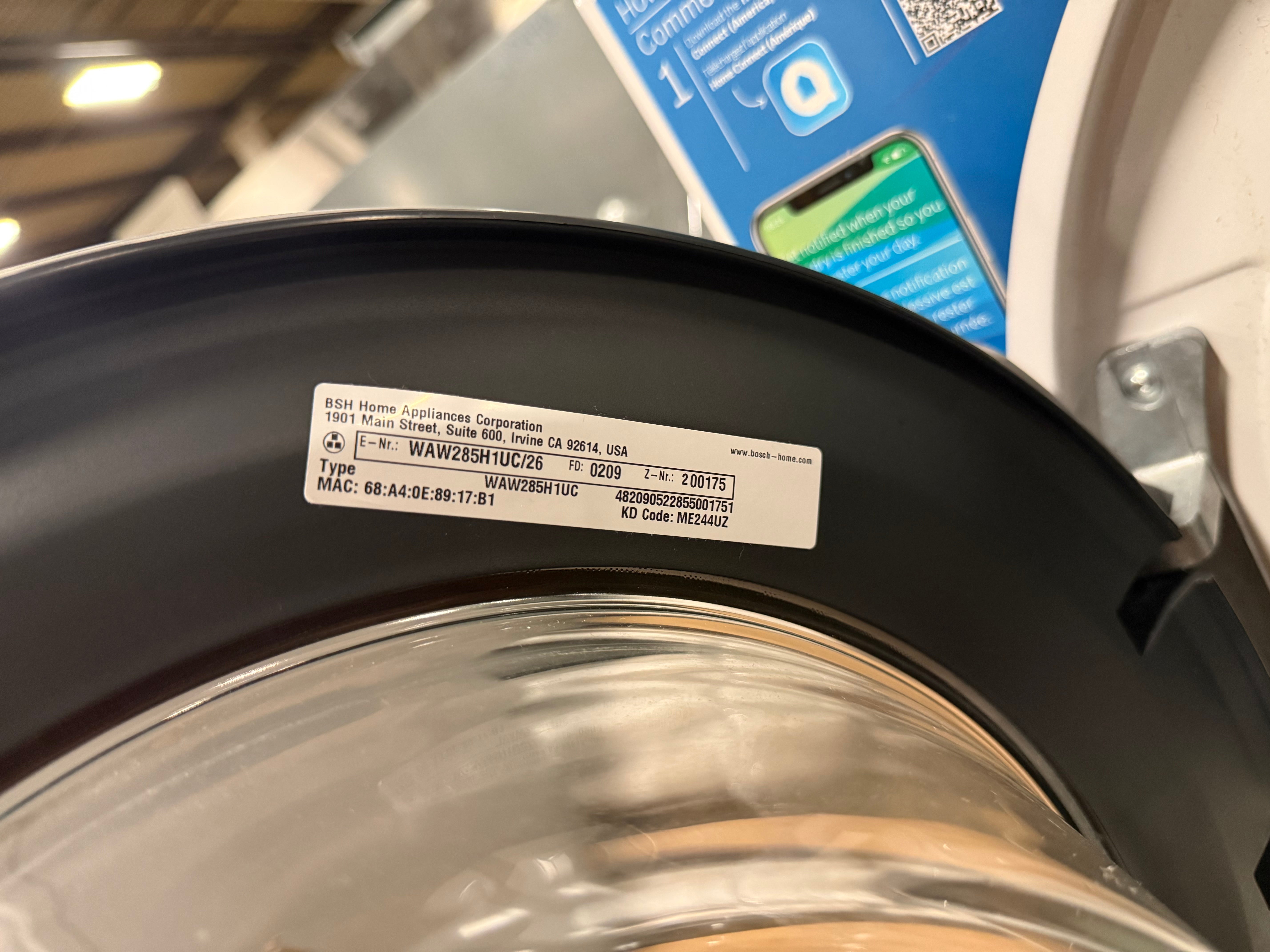 Bosch 500 Series 24" White Stacked Washer & Electric Dryer