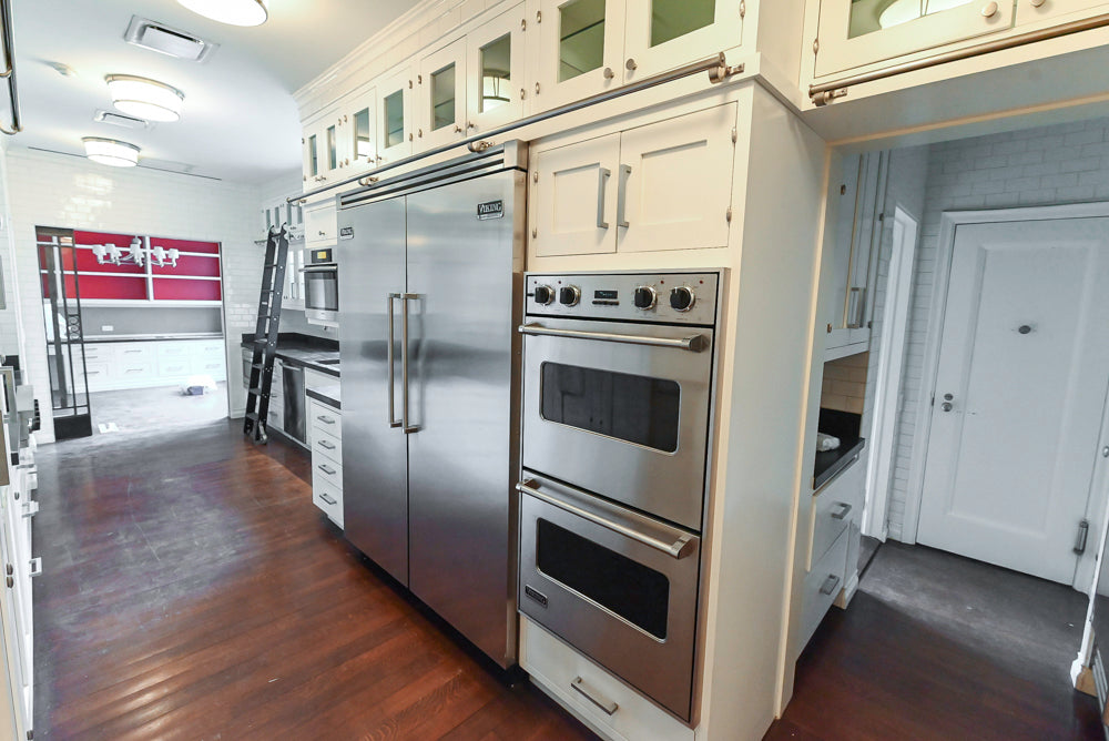Premier Custom-Built Transitional White Kitchen with Viking Appliances